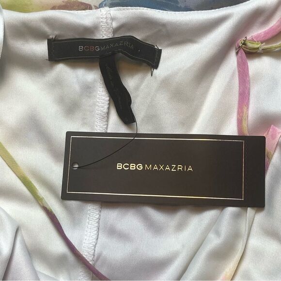 BCBGMaxazria New With Tags Multi-Color Floral Spaghetti Strap Dress Size Small - Picture 5 of 13
